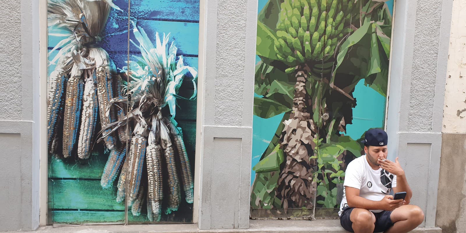 Jedna z malieb na Rua de Santa Maria