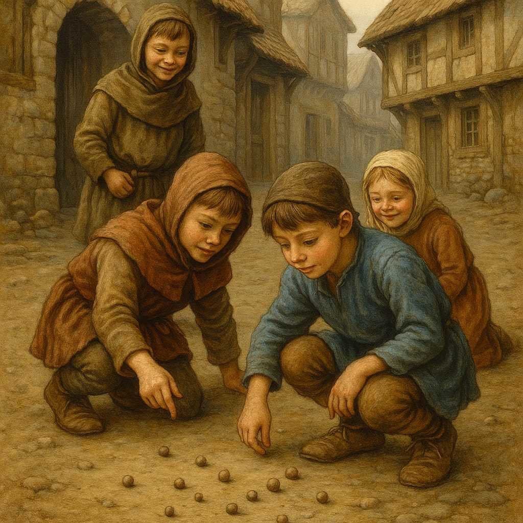História obľúbenej hry: Guličkami
