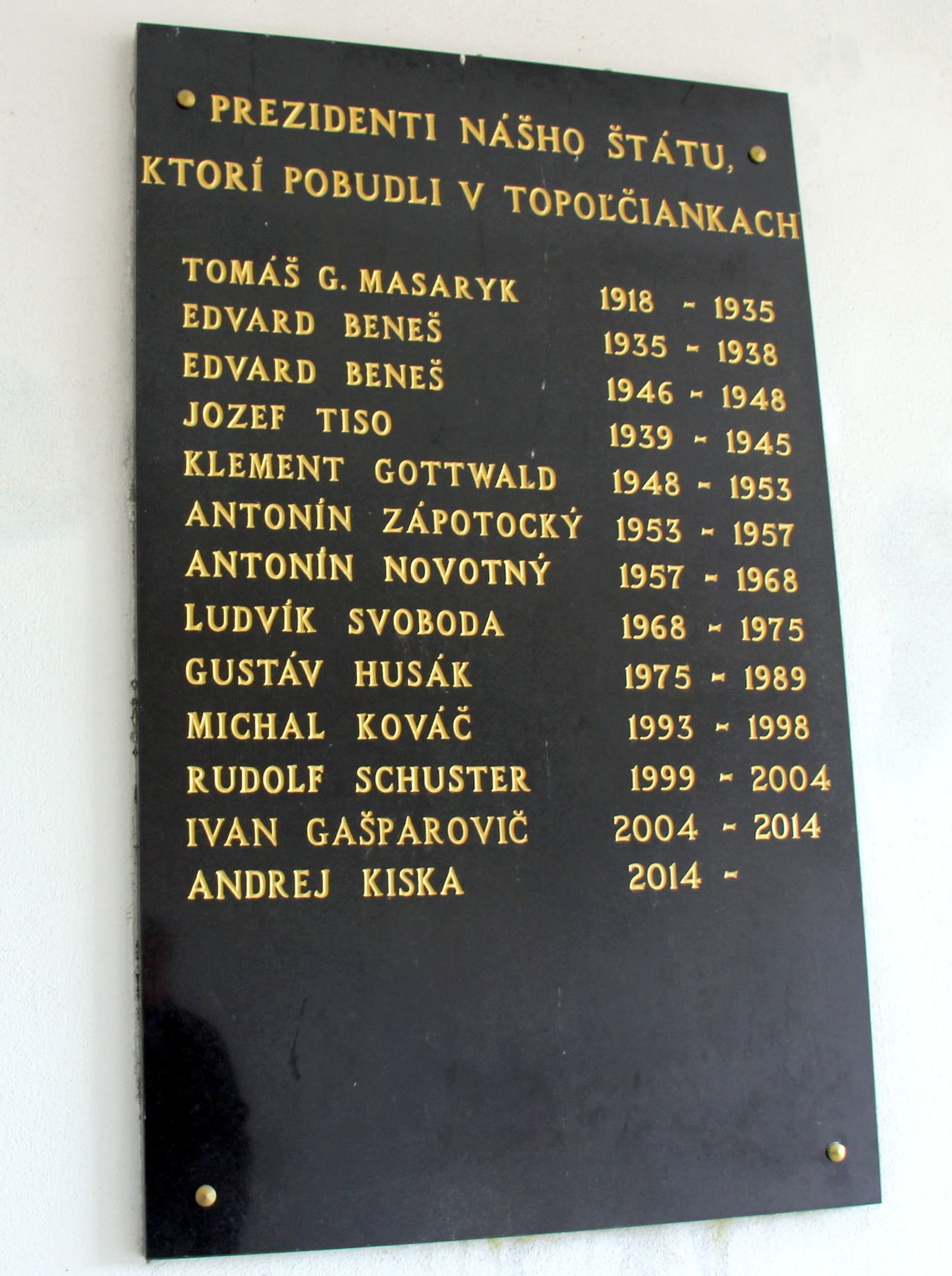 Prezident Václav Havel nikdy nebol v Topoľčiankach.