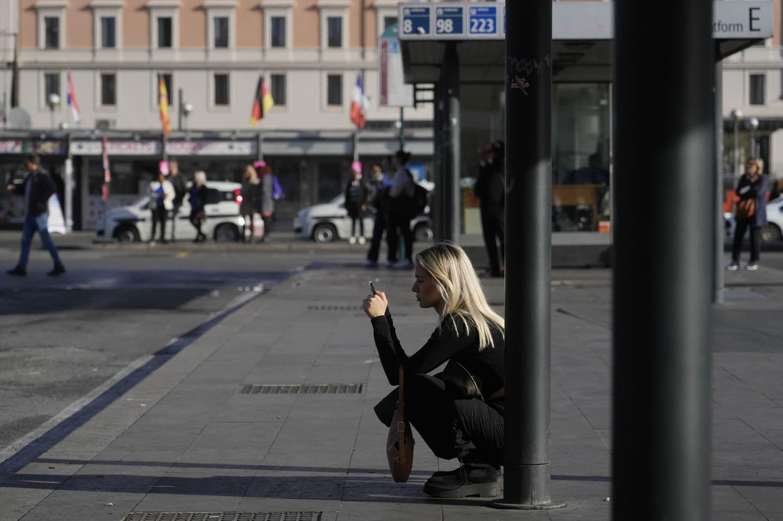Римские пассажиры в общественном транспорте