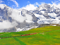 Jungfraujoch - najvyššie položená železničná stanica v Európe, Švajčiarsko
