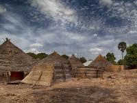 Tradičná dedina v Guinea-Bissau