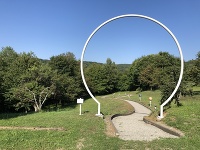 Park slnečnej sústavy pri astronomickom pracovisku v obci Roztoky v okrese Svidník