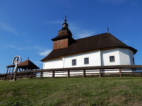 Gréckokatolícky chrám Narodenia sv. Jána Krstiteľa z roku 1750, národná kultúrna pamiatka v obci Kalná Roztoka, okres Snina