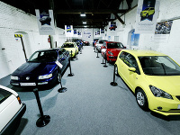 Snímka z výstavy Volkswagen 30 rokov „made in Slovakia“ v Slovenskom technickom múzeu - Múzeu dopravy v Bratislave, na ktorej je vystavených 13 špeciálnych a historických vozidiel 5 značiek vyrobených v uplynulých 30 rokoch v Bratislave.