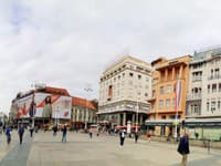 Námestie bána Jelačiča v centre Záhrebu