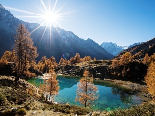 Jazero Lac Bleu počas
