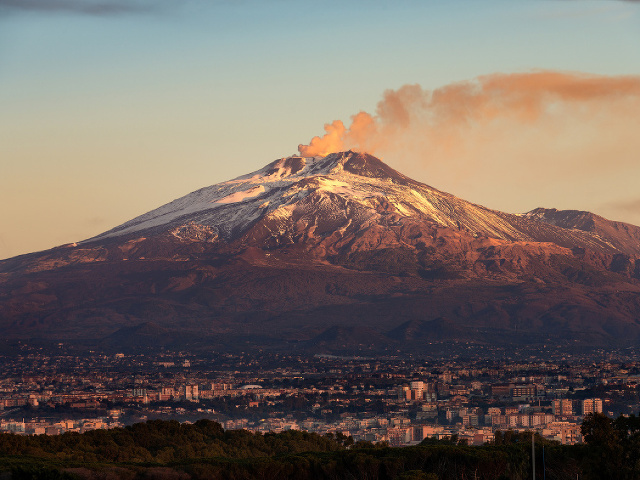 Sopka Etna, Sicília, Taliansko