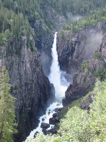 Vodopád Rjukanfossen, Nórsko