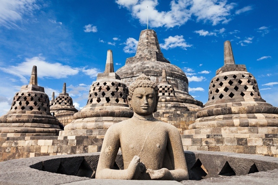 Borobudur sa nachádza presne