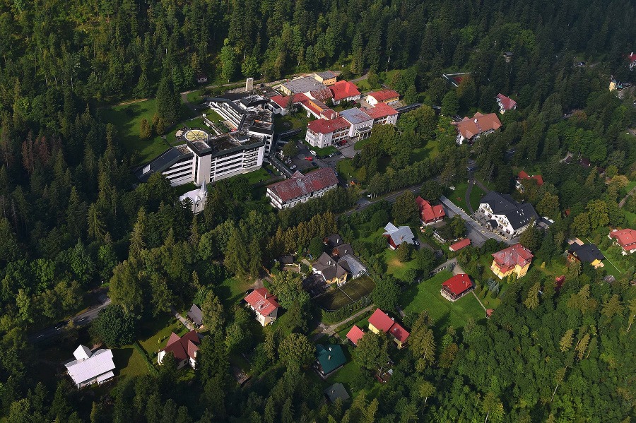 Letecký pohľad na osadu Tatranská Kotlina