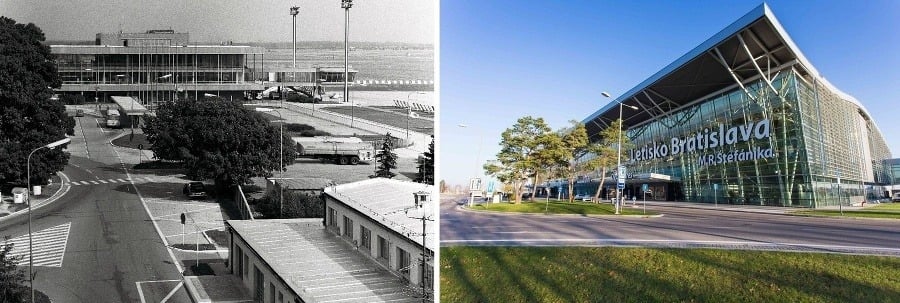 Foto vľavo: TASR, Foto vpravo: Letisko M. R. Štefánika