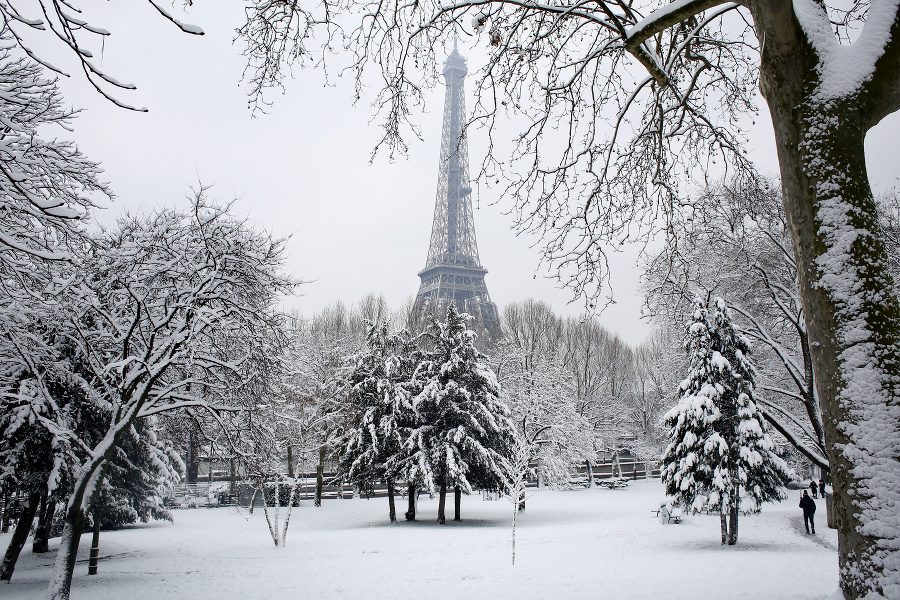 Eiffelovka v zime