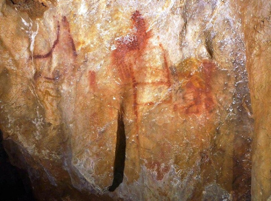 Maľba v La Pasiega, ktorá pripomína rebrík, má vyše 64 000 rokov. © Profimedia
