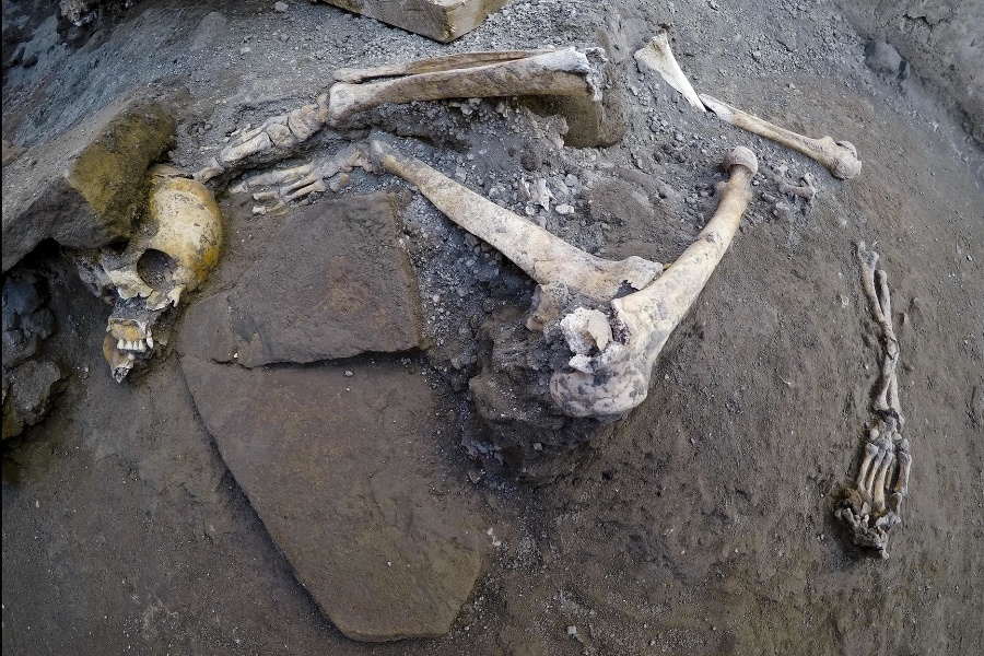Pri vykopávkach v Pompejach