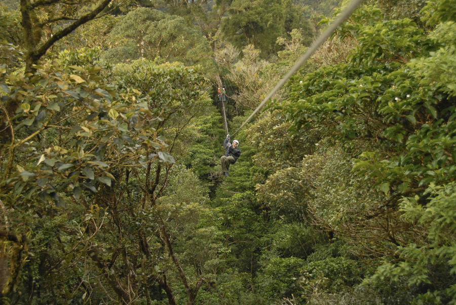 Zlaňovanie (zipline) v Kostarike