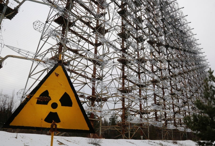 Konštrukcia tajného radaru DUGA, ktorý sa nachádza v černobyľskej zóne neďaleko atómovej elektrárne