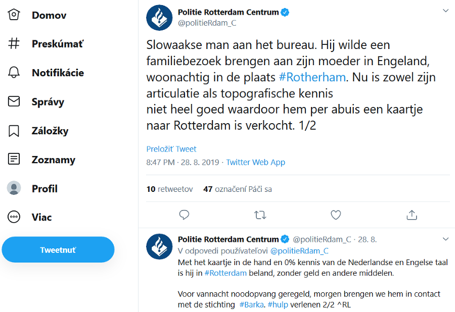 © Twitter / Politie Rotterdam Centrum