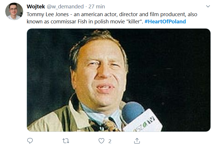 Tommy Lee Jones - americký herec, režisér a filmový producent, známy tiež ako komisár Fish v poľskom filme 