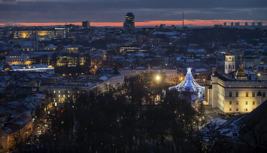 Predvianočná atmosféra vo Vilniuse