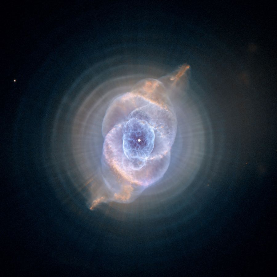 Hmlovina s označením NGC 6543, známa ako Mačacie oko