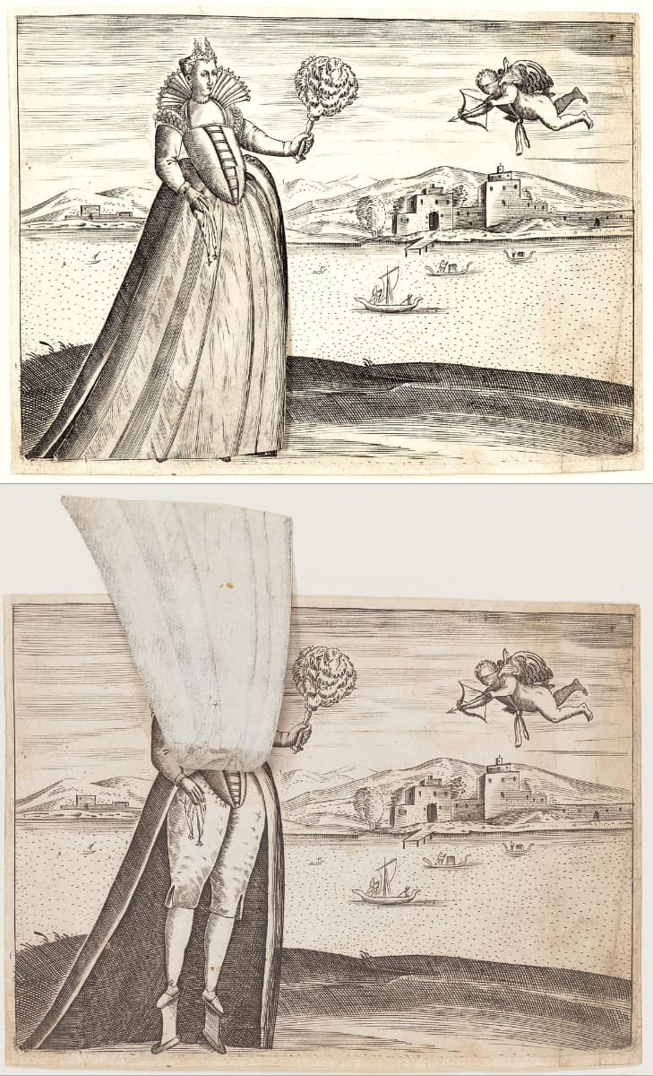 Ferrando Bertelli: Benátčanka s pohyblivou sukňou, 1563