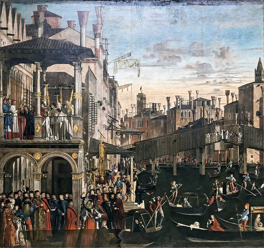 Benátky okolo roku 1496 na maľbe Vittoreho Carpaccia