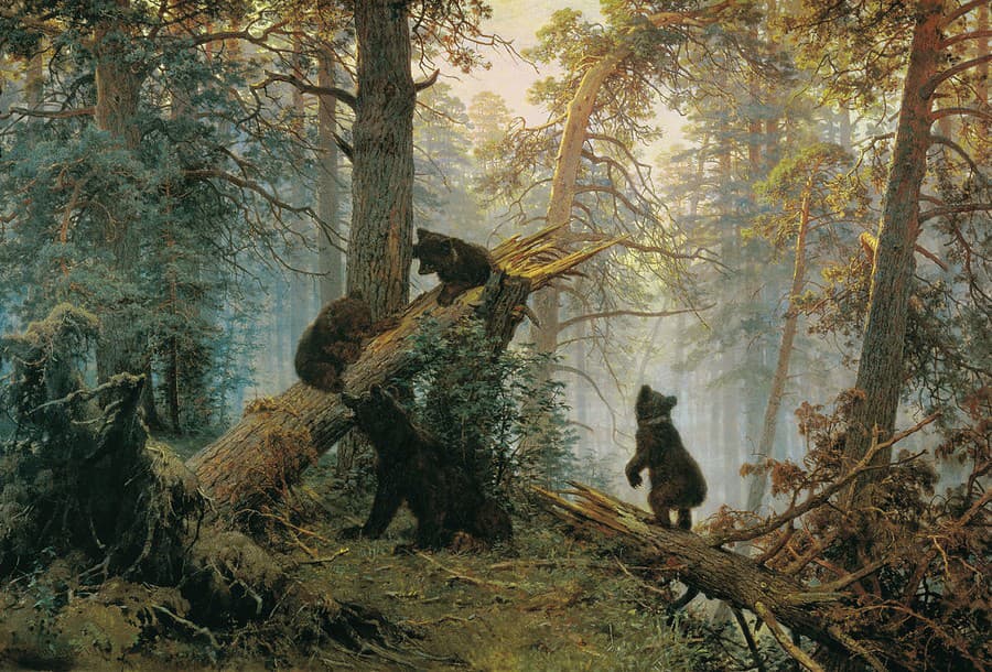 Ráno v borovicovom lese (1889)