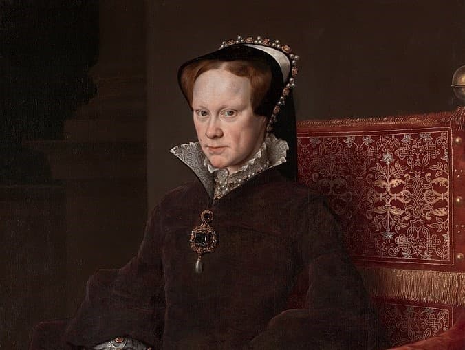 Mária Tudorovna na portréte Anthonisa Mora z roku 1554