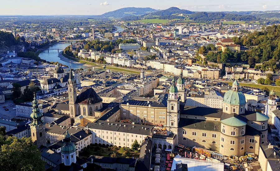 Pohľad na Salzburg z Hohensalzburgu