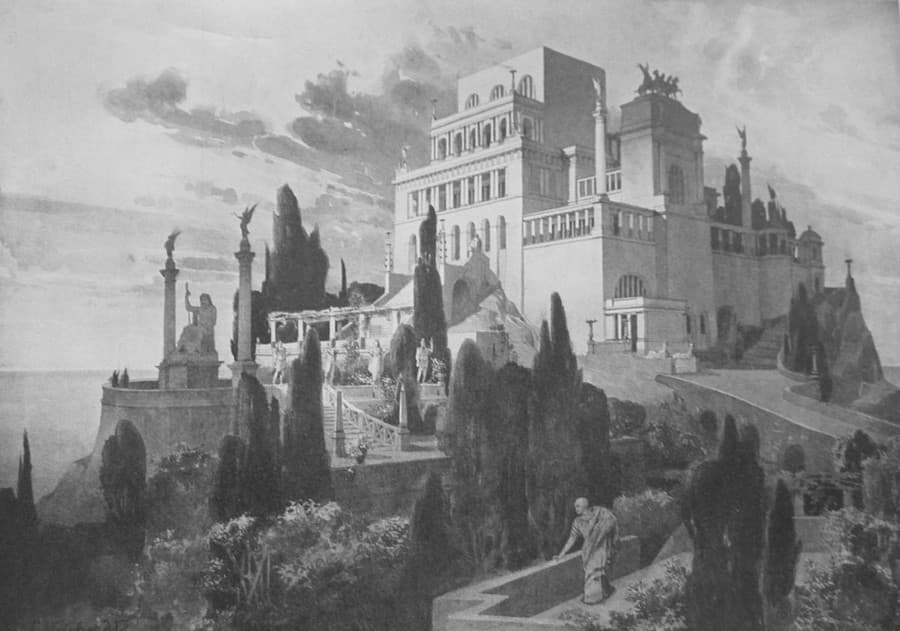 Villa Jovis na kresbe nemeckého architekta Carla Weichardta (1900)
