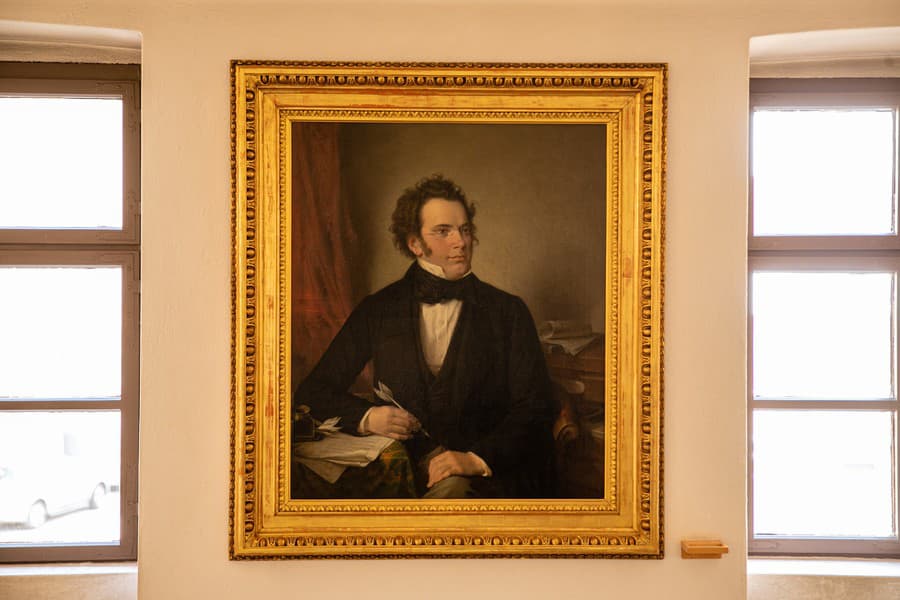 Schubertov portrét v jeho rodnom dome