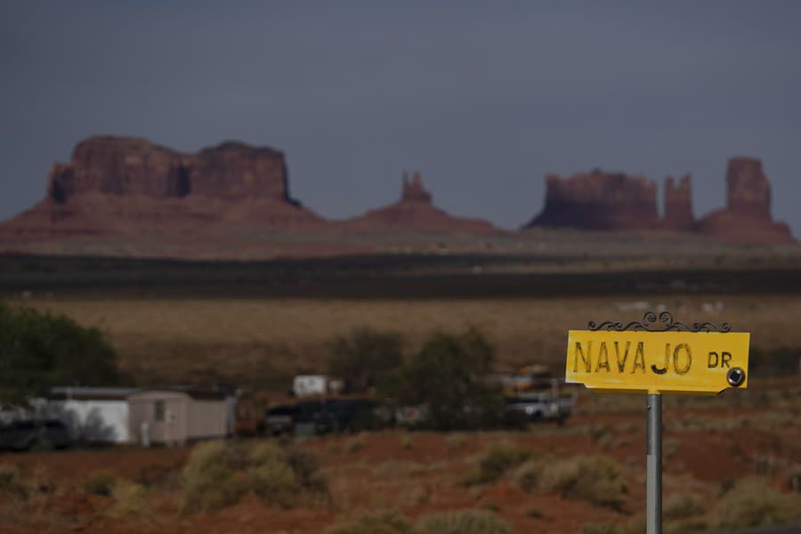 Príslušníci kmeňa Navajo protestujú