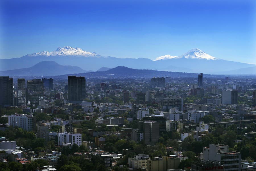 Erupcia mexickej sopky Popocatépetl