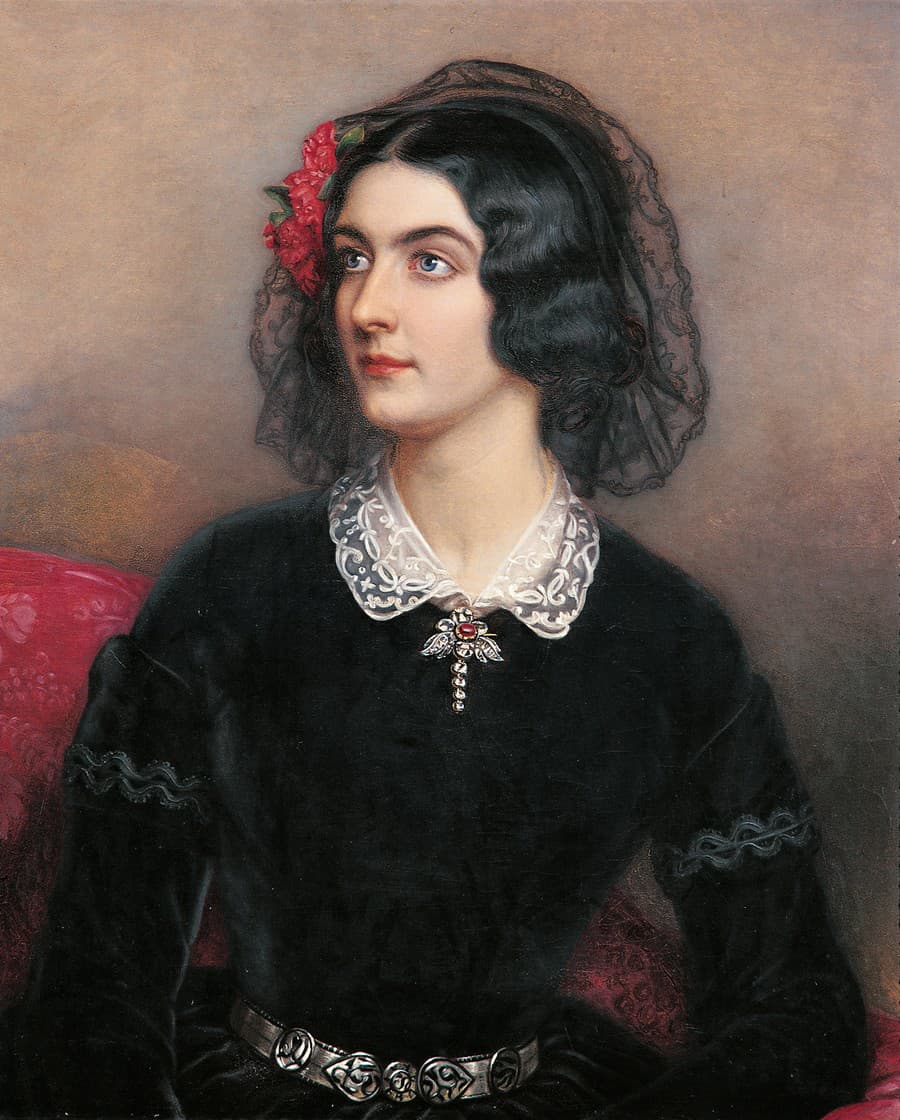 So svojim predposledným obrazom sa Stieler zapotil asi najviac. Ľudovítovu milenku Lolu Montezovú (1821–1861) zvečnil v kostýme jej profesie – teda ako takmer polonahú tanečnicu. Kráľ zúril, Lola sa musela „prezliecť“ do čierneho zamatu.