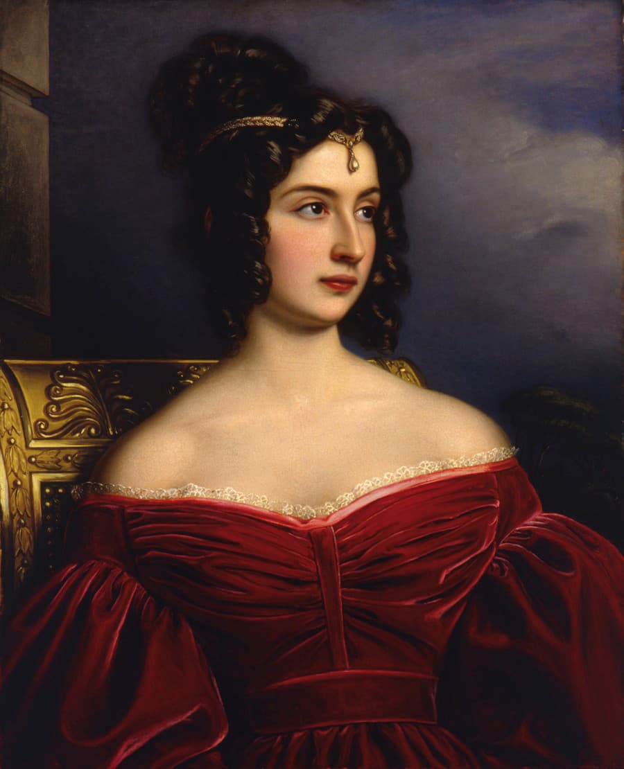 Talianska aristokratka Marianna Florenziová (1802–1870) bola Ľudovítovou dlhoročnou milenkou i radkyňou v štátnych záležitostiach. Keď sa dozvedela, že by mal vedľa jej portrétu visieť obraz novej favoritky, u kráľa mohutne protestovala.