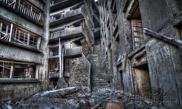 mesto duchov Gunkanjima, Japonsko