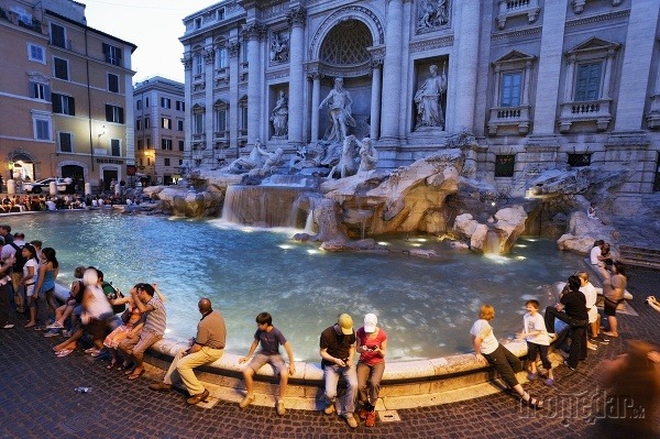 fontána di Trevi, Rím, Taliansko