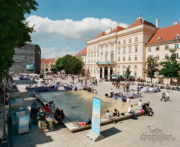 Leto v MuseumsQuartier, Viedeň, Rakúsko