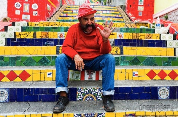 Slávne schody umelca Selaróna, Rio de Janeiro, Brazília