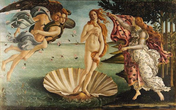 Zrodenie Venuše, Sandro Botticelli,
