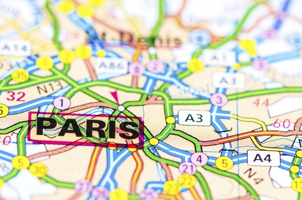 Mapa mesta, Paríž, Francúzsko