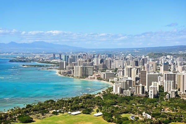 Waikiki Beach a Honolulu.