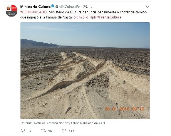 Peru: Kamionista poškodil vzácne