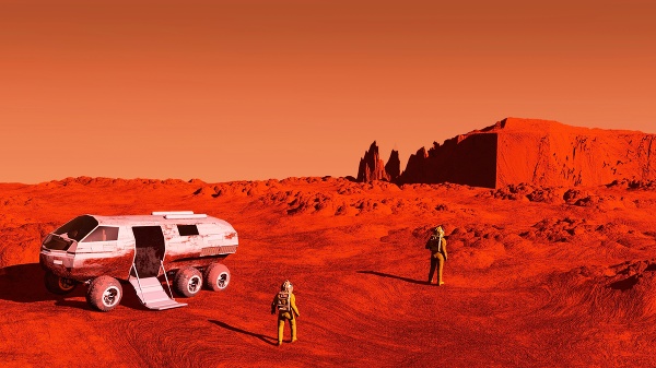 Takto by mohla vyzerať návšteva astronautov na Marse. © Thinkstock