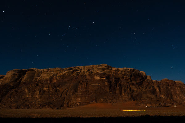 Nočná obloha nad Wadi