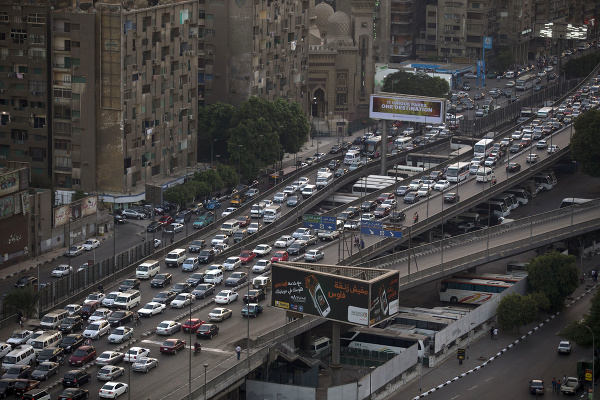 Rušná doprava v Káhire