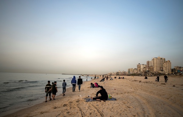 Pláž v palestínskej Gaze