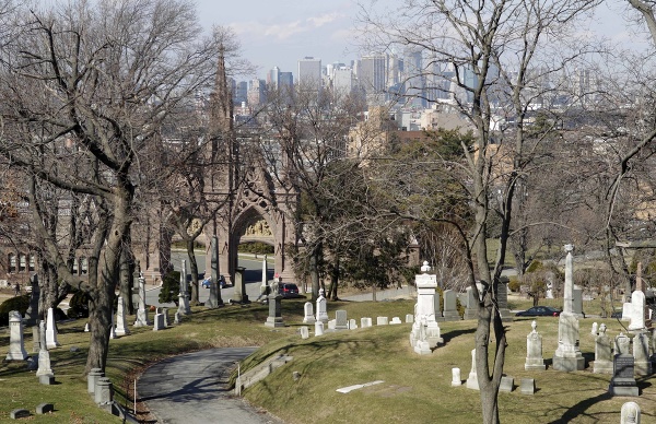 Brooklynský cintorín Green-Wood, kde