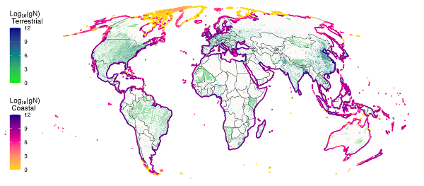 Mapa zobrazuje znečistenie mora